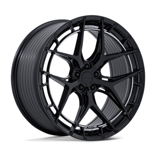Set 4 22" Niche NC286 Riviera 22x9 5x120 27mm Gloss Black Luxury Car SUV Wheels Premium Rims