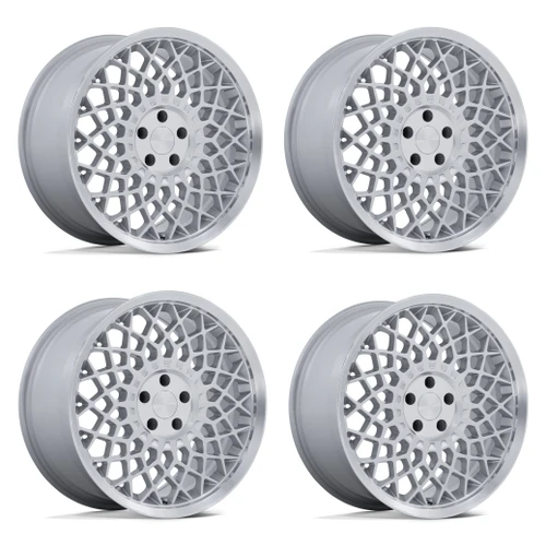 Set 4 18" Rotiform RC212 CJJ 18x9.5 5x120 38mm Gloss Silver Machined Lip Wheels Luxury Sedan Coupe Car Rims