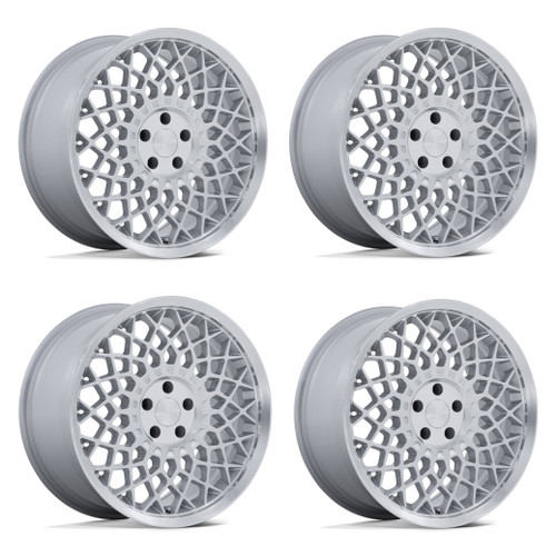 Set 4 19" Rotiform RC212 CJJ 19x8.5 5x4.5 35mm Silver Machined Lip Sedan Wheels Luxury Coupe Car Rims