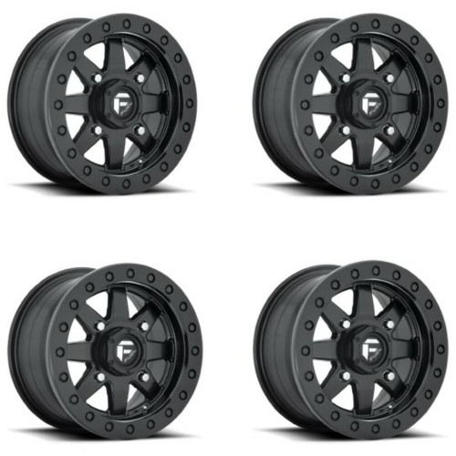 Set 4 Fuel UTV D936 Maverick Beadlock 15x7 4x137 Matte Black Wheels 15" 38mm