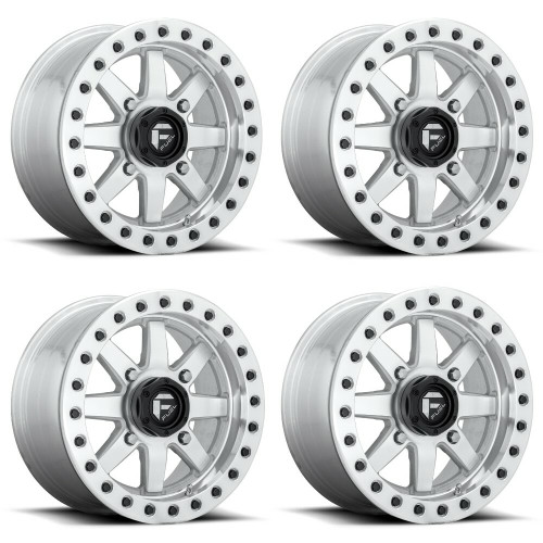 Set 4 Fuel UTV D937 Maverick Beadlock 15x7 4x137 Raw Machined Wheels 15" 38mm