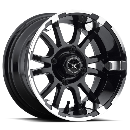 Set 4 Fairway Alloys FA134 Sixer 14x6.5 4x4.0 Machined Black Wheels 14" -20mm