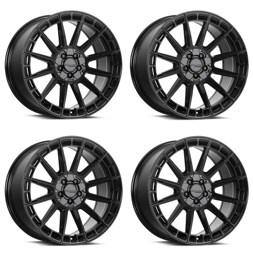 Set 4 17" Katana Racing KR11 17x7.5 5x105 5x114.3 40mm Gloss Black Wheels Rims