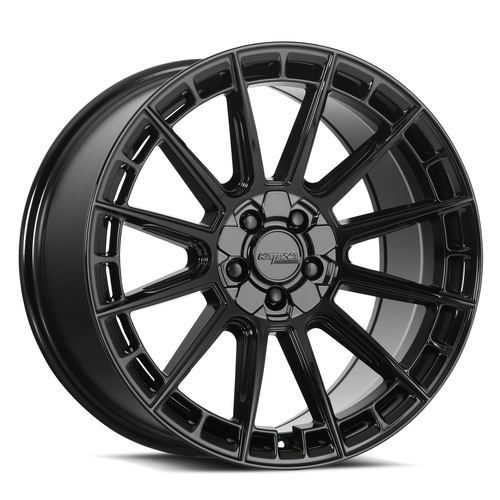 Set 4 17" Katana Racing KR11 17x7.5 5x100 5x114.3 40mm Gloss Black Wheels Rims