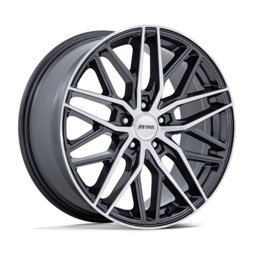 19" Petrol PE004 P3E 19x8.5 5x112 40mm Gloss Gunmetal Brushed-Mach Face Wheel