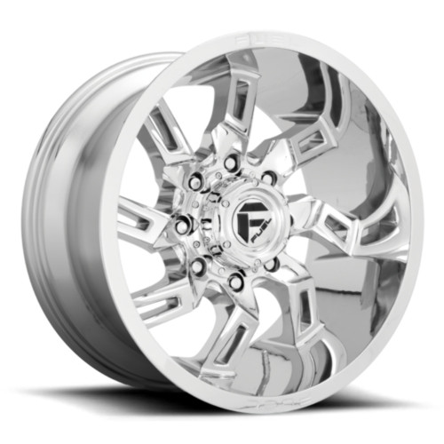 Set 4 20" Fuel 1PC D746 Lockdown 20x10 Chrome 6x5.5 Wheels -18mm Lifted Rims