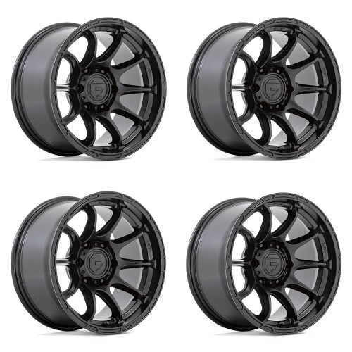 Set 4 Fuel D791 Variant 17x9 6x5.5 Matte Black Wheels 17" -12mm Rims