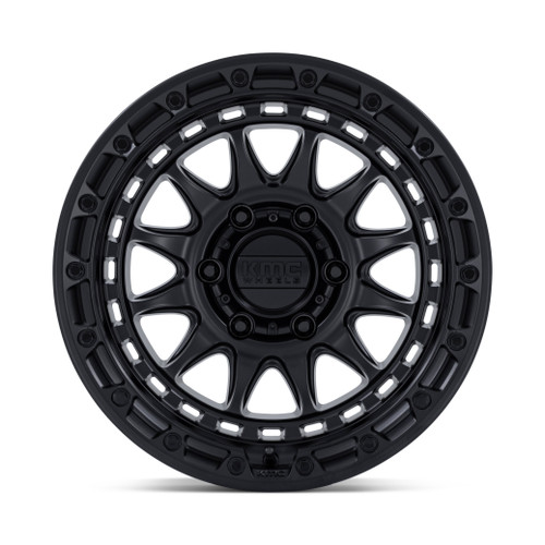 17" KMC KM556 Crux 17x8.5 6x135 0mm Blackout Wheel Offroad Truck SUV Rim
