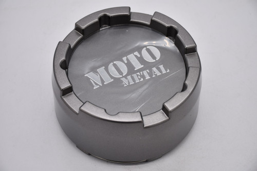 Moto Metal Satin Gray Wheel Center Cap Hub Cap MO983CAPB3-SG 5.25" MO983 Snap In 8 Lug Cap