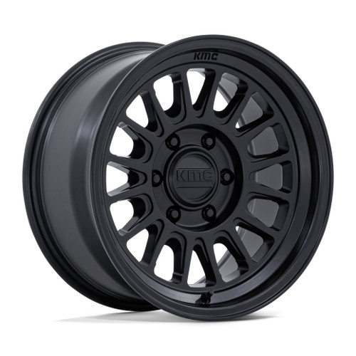 Set 4 17" KMC KM733 Impact FFT 17x8.5 6x5.5 0mm Matte Black Truck SUV Wheels Rims Offroad