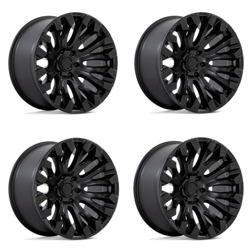 Set 4 Fuel D831 Quake 20x10 6x5.5 Blackout Wheels 20" -18mm Rims