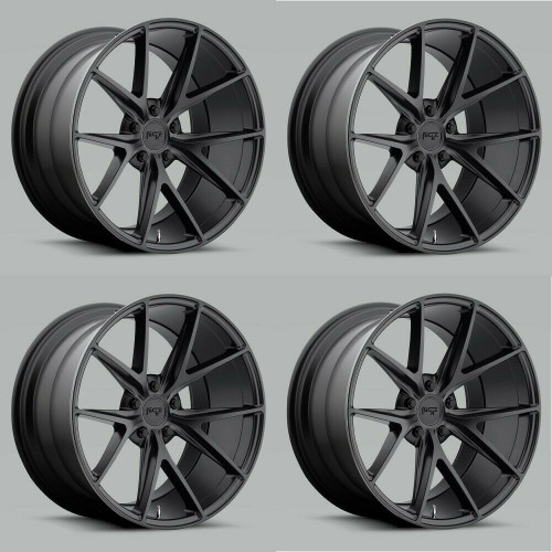 Set 4 17" Niche M117 Misano 17x8 5x4.25 Matte Black Wheels 40mm Rims