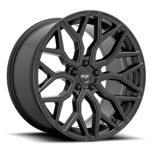 Set 4 Niche M261 Mazzanti 22x10 5x120 Matte Black Wheels 22" 30mm Rims