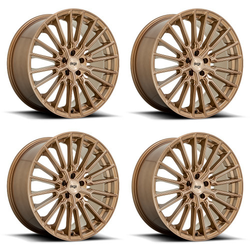 Set 4 Niche M264 Premio 22x10 5x120 Bronze Brushed Wheels 22" 30mm Rims