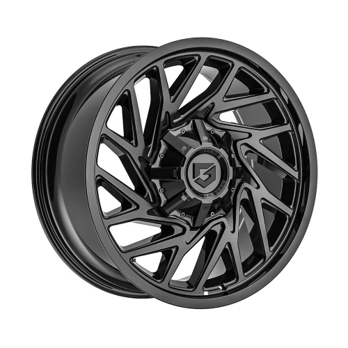 18" Gear Off Road Sequence 769B 18x9 8x6.5 8x170 18mm Gloss Black Truck Wheel