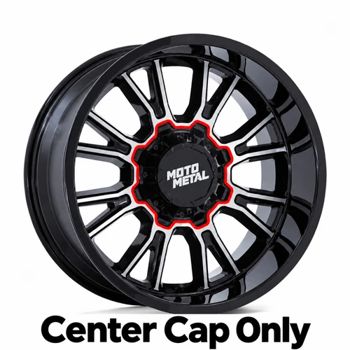 Moto Metal MO810 Gloss Black Wheel Center Cap MOCAP100BXPT843SX MO810L14-H58-GBCH