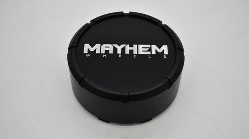 Mayhem C108303MB04 5.25 inch matte black wheel center cap front view