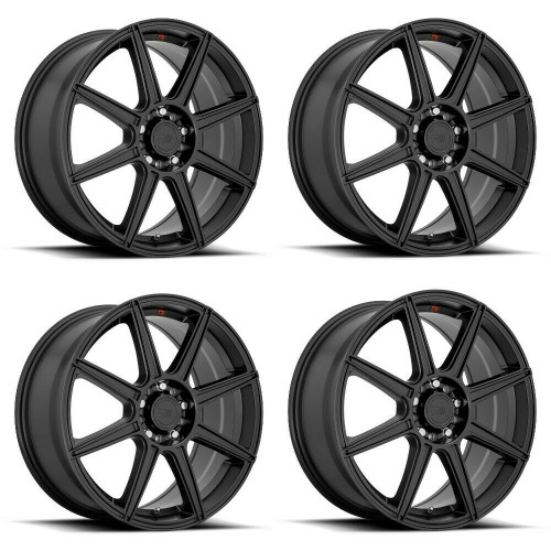 Set 4 Motegi MR142 CS8 15x6.5 5x100 5x4.5 Satin Black Wheels 15" 40mm Rims