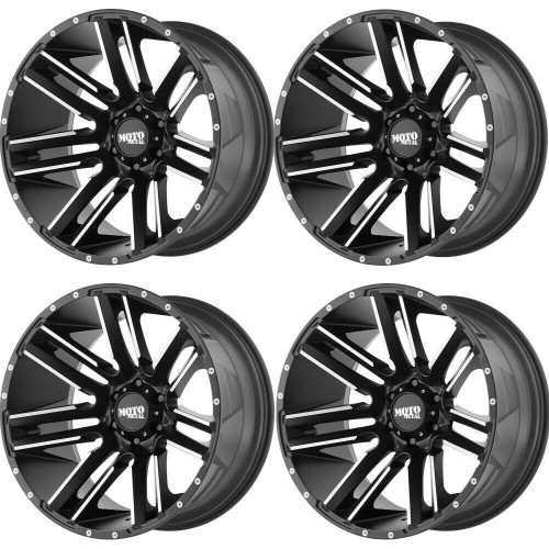 Set 4 Moto Metal MO978 Razor 20x9 6x5.5 Satin Black Machined Wheels 20" 18mm