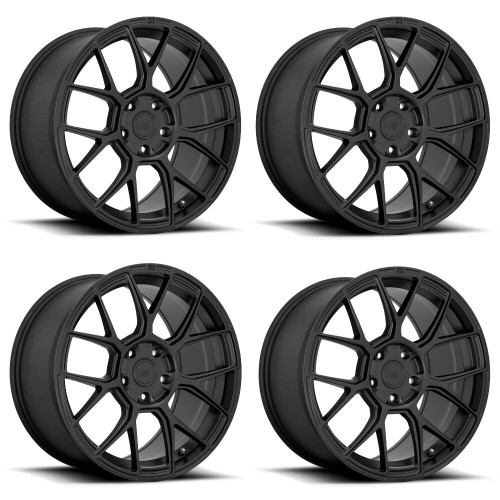 Set 4 Motegi MR147 CM7 18x8.5 5x120 Satin Black Wheels 18" 35mm Rims