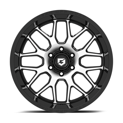 20" Gear Off Road 763MB Raid Gloss Black Machined Face 20x9 Wheel 6x5.5 +18mm
