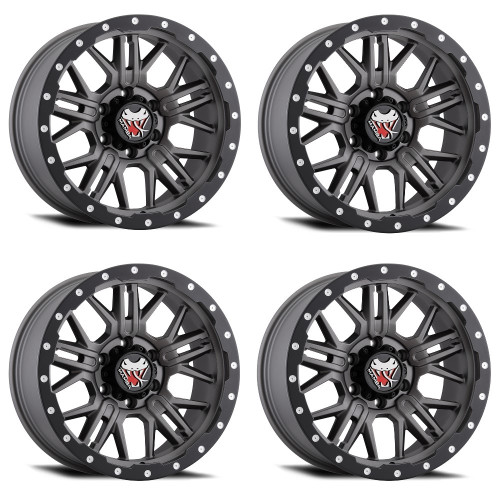 Set 4 18" Mamba 597MG M25 18x9 Wheels 5x5 -12mm Lifted Rims