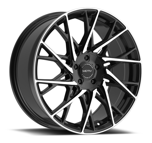 17" Motiv 430MB Maestro 17x7.5 Machined Black Wheel 5x100 5x4.5 +40mm Rim