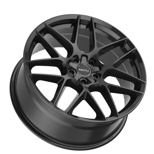 17" Motiv 435B Foil 17x7.5 Gloss Black Wheel 5x112 5x4.5 +40mm Rim
