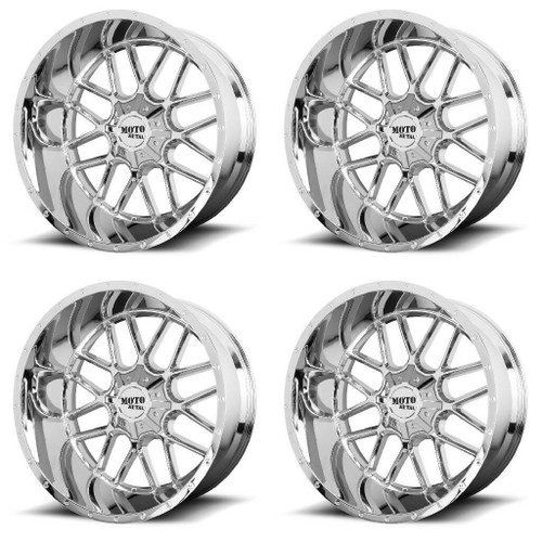 Set 4 Moto Metal MO986 Siege 20x12 6x135 6x5.5 Chrome Wheels 20" -44mm Rims
