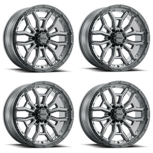 Set 4 20" Ultra 126GN Warmonger 6 Anthracite Black Lip 20x9 Wheels 6x135 18mm