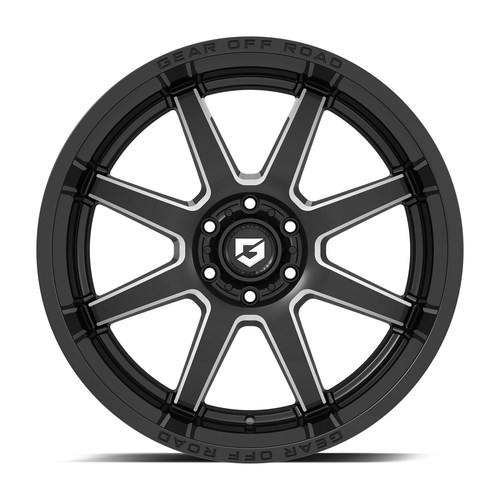 20" Gear Off Road 762BM Pivot Gloss Black Milled 20x10 Wheel 6x5.5 Rim -19mm