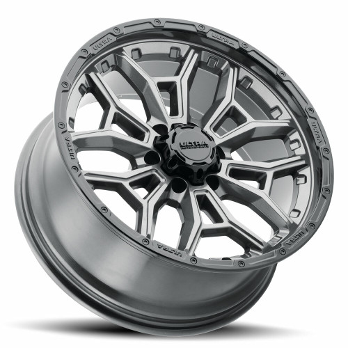 20" Ultra 126GN Warmonger 6 Gloss Anthracite Black Lip 20x9 Wheel 6x135 18mm Rim