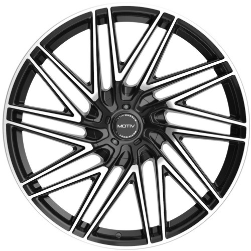 24" Motiv 429MB Align 24x9.5 Machined Black Wheel 5x115 5x120 +15mm Rim