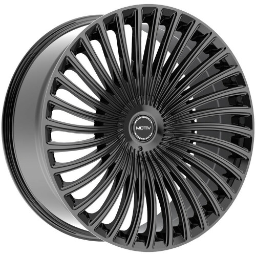 22" Motiv 438B Swerve 22x9 Black Wheel 6x135 6x5.5 Rim +25mm Truck Suv