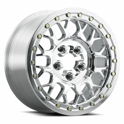 15" Vision 346 Storm UTV Beadlock Polished 15x6 Wheel 4x156 50.6mm Rim
