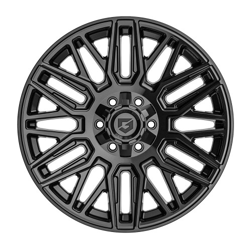 22" Gear Off Road Edge 770B Gloss Black 22x10 Wheel 8x180 -19mm For Chevy GMC