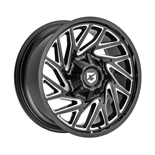 22" Gear Off Road Sequence 769BM Gloss Black Milled 22x10 6x135 6x5.5 -19mm Rim