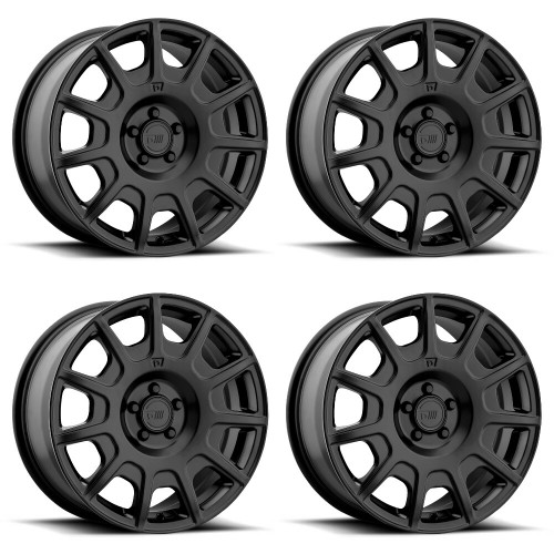 Set 4 Motegi MR139 RF11 17x7.5 5x4.5 Satin Black Wheels 17" 40mm Rims