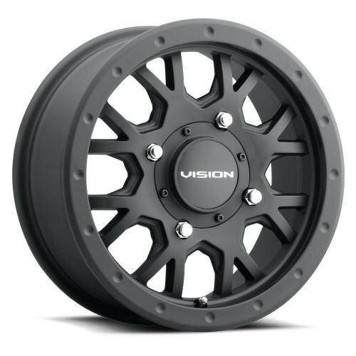 15" Vision GV8 Satin Black 15x6 Wheel 4x110 38mm Rim