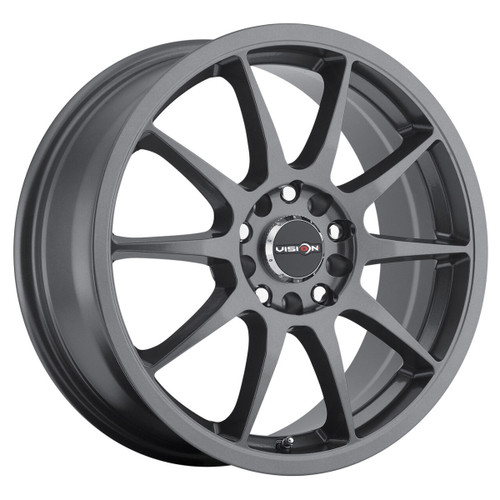 16" Vision 425 Bane Gunmetal 16x7 Wheel 5x112 48mm Rim