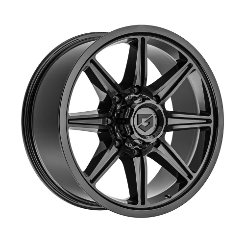 Set 4 18" Gear Off Road Balast 773B Gloss Black 18x9 Wheels 5x4.5 5x5 10mm Rims