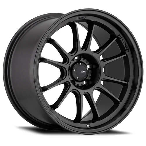 Set 4 19" Konig 47B Hypergram Matte Black 19x8.5 Wheels 5x4.5 38mm Rims
