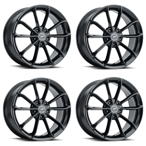 Set 4 18" Platinum 457BK Revelation  18x8 Wheels 5x115 +15mm