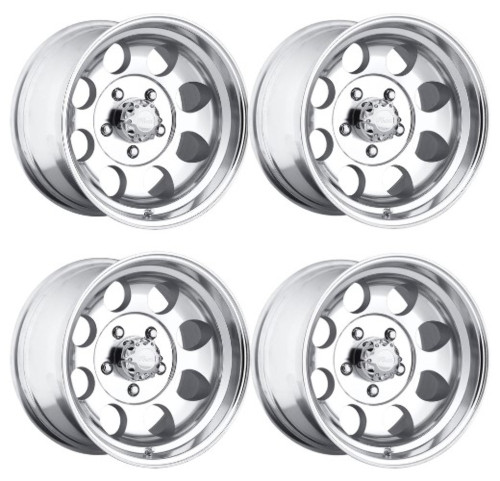 Set 4 17" Pacer 164P LT Mod Polished 17x9 Wheels 6x135 -12mm Lifted Rims