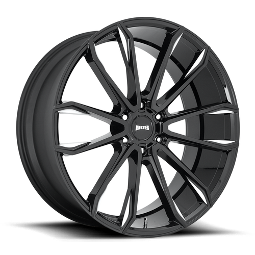Set 4 DUB S252 Clout 24x10 6x135 Gloss Black Milled Wheels 24" 30mm Truck Rims