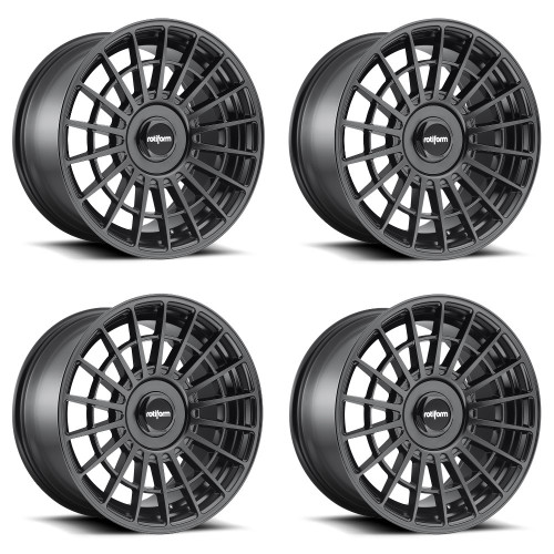Set 4 Rotiform R142 LAS-R 19x8.5 5x105 5x120 Matte Black Wheels 19" 35mm