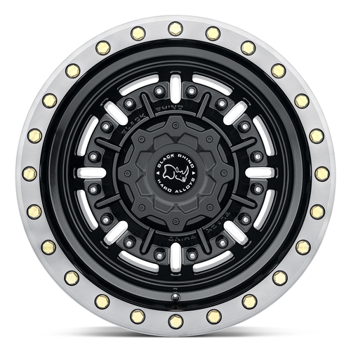 Black Rhino Abrams 17x8.5 6x5.5 Gloss Gun Black Machined Dark Tint Wheel 17" 0mm