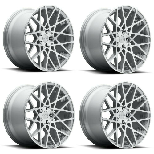 Set 4 Rotiform R110 Blq 19x8.5 5x112 Gloss Silver Machined Wheels 19" 45mm