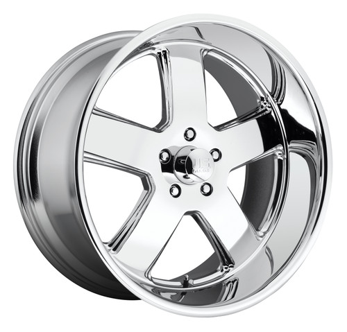 Set 4 US Mag U116 Hustler 20x8 5x5 Chrome Plated Wheels 20" 1mm For Chevy GMC
