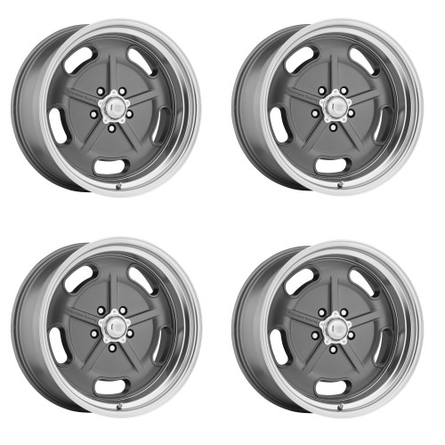 Set 4 American Racing Vintage VN511 Salt Flat 22x10.5 5x5 Mag Gray Wheels 22" 0mm